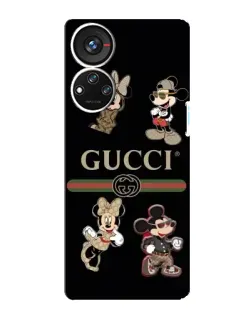 Чохол для ZTE Blade V40s з картинкою «Gucci — герої Disney та монограма»