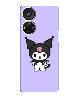 Чехол для ZTE Blade V40s с картинкой «Kuromi — нежный фиолетовый»