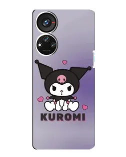 Чехол для ZTE Blade V40s с картинкой «Kuromi — фиолетовый арт»