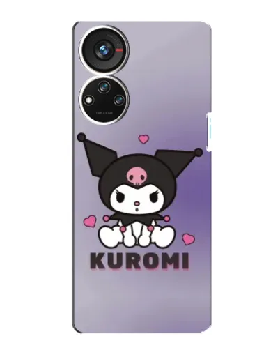 Чехол для ZTE Blade V40s с картинкой «Kuromi — фиолетовый арт»