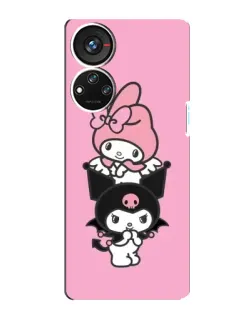 Чехол для ZTE Blade V40s с картинкой «My Melody и Kuromi»