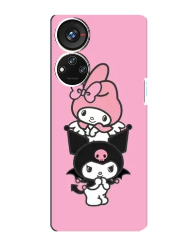 Чехол для ZTE Blade V40s с картинкой «My Melody и Kuromi»