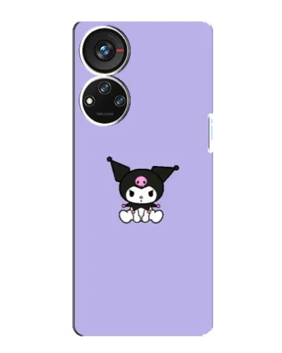 Чехол для ZTE Blade V40s с картинкой «Kuromi — фиолетовый минимализм»