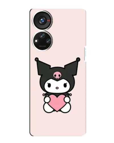 Чехол для ZTE Blade V40s с картинкой «Kuromi и сердце»
