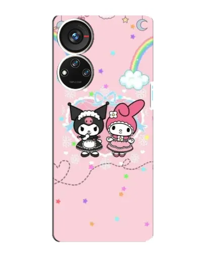 Чехол для ZTE Blade V40s с картинкой «My Melody и Kuromi»