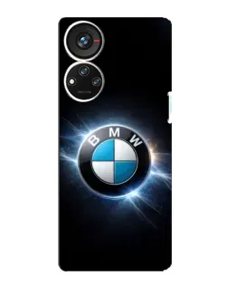 Чохол для ZTE Blade V40s з картинкою «BMW — неонове сяйво»