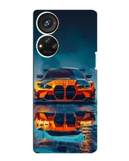 Чохол для ZTE Blade V40s з картинкою «BMW — золота емблема»