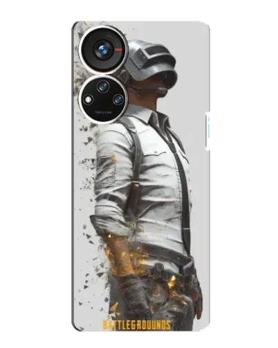 Чохол для ZTE Blade V40s з картинкою «PUBG — боєць у пилу»