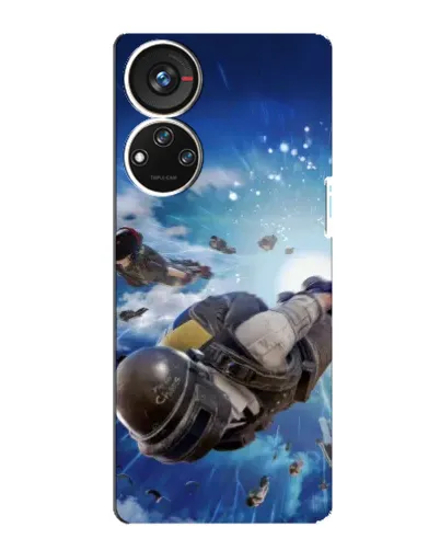 Чохол для ZTE Blade V40s з картинкою «Десант PUBG — стрибок»