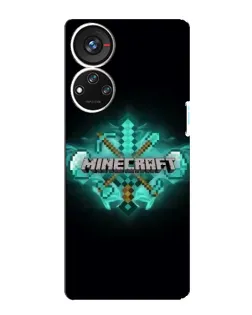 Чохол для ZTE Blade V40s з картинкою «Minecraft Diamond лого» Чохол для ZTE Blade V40s з картинкою «Minecraft Diamond лого»