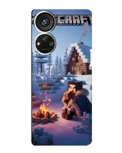Чохол для ZTE Blade V40s з картинкою «Зимовий Minecraft» Чохол для ZTE Blade V40s з картинкою «Зимовий Minecraft»