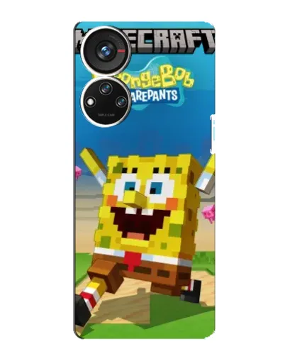 Чехол для ZTE Blade V40s с картинкой «Губка Боб Minecraft» Чехол для ZTE Blade V40s с картинкой «Губка Боб Minecraft»