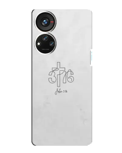 Чехол для ZTE Blade V40s с картинкой «Иоанна 3:16 Крест»