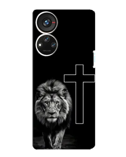 Чехол для ZTE Blade V40s с картинкой «Лев и Крест»