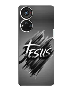 Чехол для ZTE Blade V40s с картинкой «Надпись Jesus Graffiti»