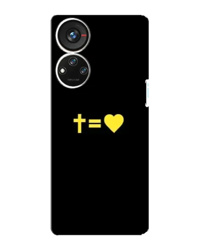 Чехол для ZTE Blade V40s с картинкой «Сердце и Крест»