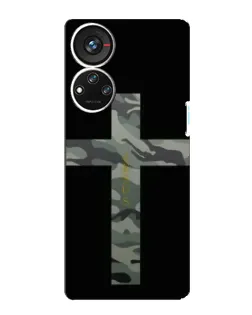 Чехол для ZTE Blade V40s с картинкой «Милитари Крест»