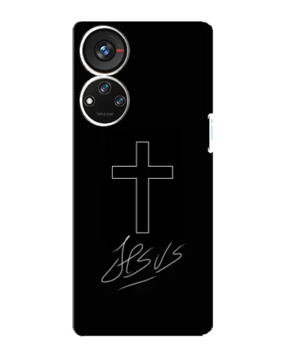 Чехол для ZTE Blade V40s с картинкой «Графический крест Jesus» Чехол для ZTE Blade V40s с картинкой «Графический крест Jesus»
