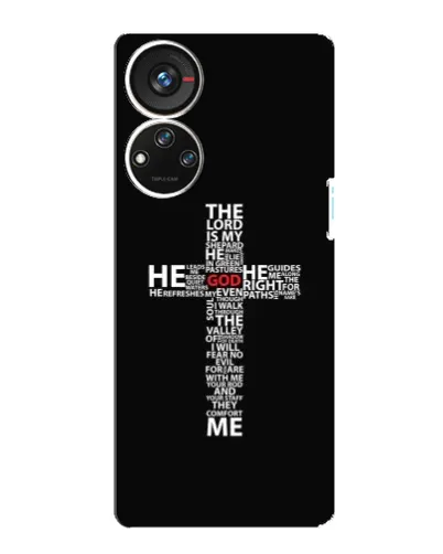 Чехол для ZTE Blade V40s с картинкой «Текстовый крест» Чехол для ZTE Blade V40s с картинкой «Текстовый крест»