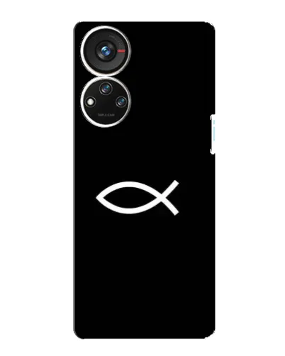 Чехол для ZTE Blade V40s с картинкой «Символ рыбы Jesus» Чехол для ZTE Blade V40s с картинкой «Символ рыбы Jesus»