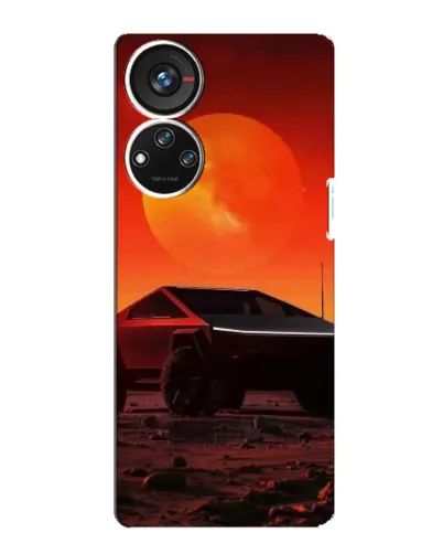 Чехол для ZTE Blade V40s с картинкой «Cybertruck на Марсе»