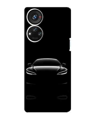 Чехол для ZTE Blade V40s с картинкой «Силуэт Tesla Night»