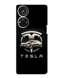 Чохол для ZTE Blade V40s з картинкою «Tesla — срібне авто» Чохол для ZTE Blade V40s з картинкою «Tesla — срібне авто»