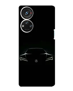 Чехол для ZTE Blade V40s с картинкой «Mercedes — силуэт авто» Чехол для ZTE Blade V40s с картинкой «Mercedes — силуэт авто»