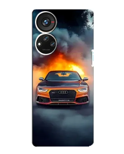Чехол для ZTE Blade V40s с картинкой «Audi в огненном дыму» Чехол для ZTE Blade V40s с картинкой «Audi в огненном дыму»