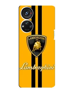 Чохол для ZTE Blade V40s з картинкою «Lamborghini Stripe жовтий»