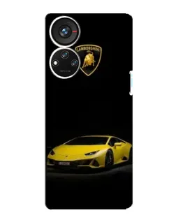 Чохол для ZTE Blade V40s з картинкою «Lamborghini жовтий акцент»