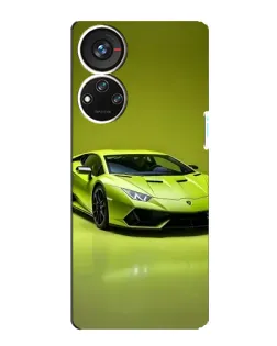 Чохол для ZTE Blade V40s з картинкою «Салатовий Lamborghini Huracan»