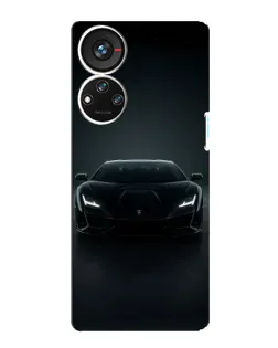 Чохол для ZTE Blade V40s з картинкою «Чорний Lamborghini Aventador»