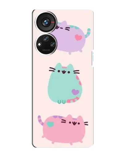 Чохол для ZTE Blade V40s з картинкою «Pusheen тріо» Чохол для ZTE Blade V40s з картинкою «Pusheen тріо»