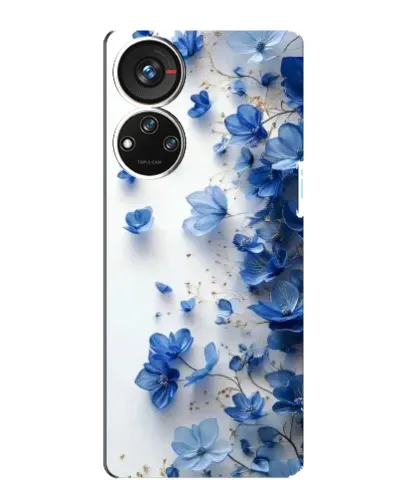 Чехол для ZTE Blade V40s с картинкой «Голубой цветочный каскад» Чехол для ZTE Blade V40s с картинкой «Голубой цветочный каскад»