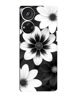 Чохол для ZTE Blade V40s з картинкою «Монохромні айстри»
