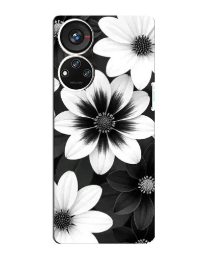 Чехол для ZTE Blade V40s с картинкой «Монохромные астры» Чехол для ZTE Blade V40s с картинкой «Монохромные астры»