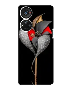 Чохол для ZTE Blade V40s з картинкою «Срібна фантазійна квітка»