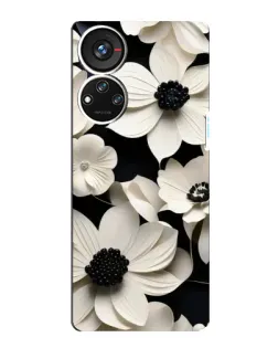 Чохол для ZTE Blade V40s з картинкою «Об'ємні білі квіти»