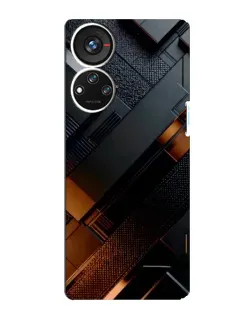 Чохол для ZTE Blade V40s з картинкою «Чорні геометричні блоки»