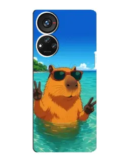 Чохол для ZTE Blade V40s з картинкою «Морська капібара» Чохол для ZTE Blade V40s з картинкою «Морська капібара»