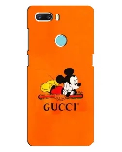Чехол для ZTE Z18 Mini с картинкой «Микки Маус Gucci — оранж»
