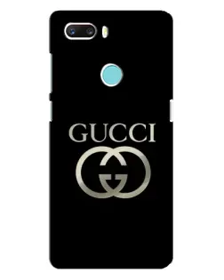 Чехол для ZTE Z18 Mini с картинкой «Gucci — золото на черном»