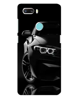 Чехол для ZTE Z18 Mini с картинкой «Черная BMW — профиль»