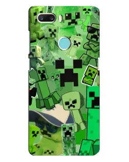 Чехол для ZTE Z18 Mini с картинкой «Криперы Minecraft»