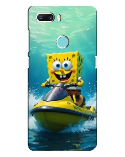 Чехол для ZTE Z18 Mini с картинкой «Спанч Боб на гидроцикле»
