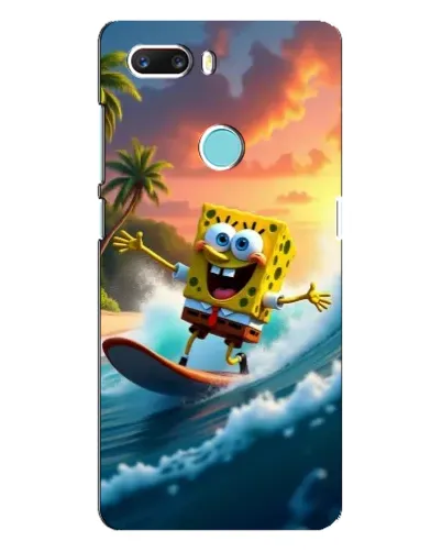 Чехол для ZTE Z18 Mini с картинкой «Губка Боб серфингист»