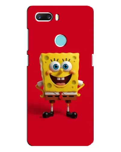 Чехол для ZTE Z18 Mini с картинкой «Спанч Боб на красном»