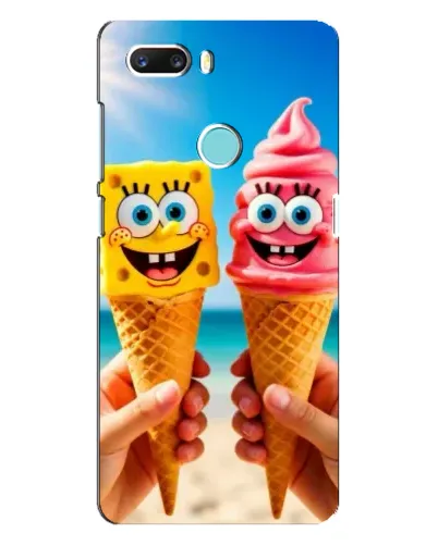 Чехол для ZTE Z18 Mini с картинкой «Спанч Боб мороженое»