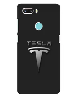 Чехол для ZTE Z18 Mini с картинкой «Стальной логотип Tesla»
